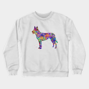 Dutch shepherd dog watercolor Crewneck Sweatshirt